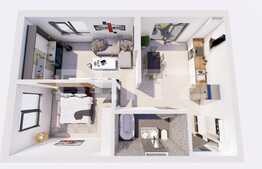  Apartament de 3 camere, semifinisat, in ansamblul Beta Residence