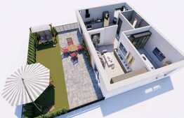 Apartament 3 camere, finisat, gradina 56 mp, în ansamblul Beta Residence