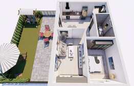 Apartament 3 camere, finisat, gradina 56 mp, în ansamblul Beta Residence