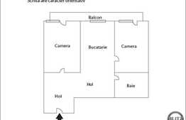 Vanzare 2 camere, 54 mp plus loc parcare! Zona Sub Cetate!