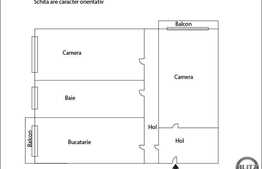 2 camere, decomandate, 52 mp, zona strazii Unirii