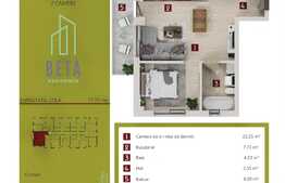 Reducere Black Friday! Apartament de 2 camere, finisat lux, în ansamblul Beta Residence