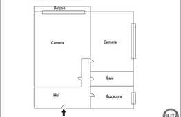 2 camere, 52 mp, decomandat, zona strazii Calea Floresti