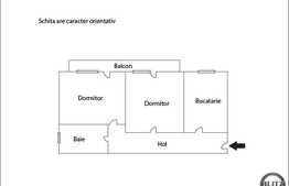 Vanzare 2 camere, 55 mp, decomandat, zona pietei agro-alimentare!