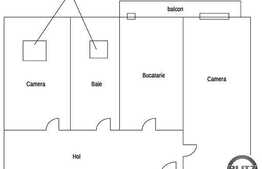 Apartament decomandat cu 2 camere la 59 mp in zona strazii Florilor