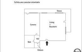 2 camere, 57 mp, terasa de 14 mp, zona usor accesibila! Loc parcare!