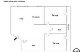 Apartament in vila, 3 camere decomandate, 90 mp utili, semifinisat, cu garaj