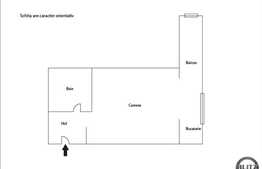 Apartament cu 1 camera, 18 mp suprafata utila plus 13 mp balcon inchis