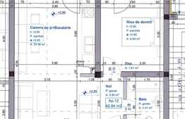Apartament 2 camere, nemobilat, 43 mp, parcare, zona Eroilor