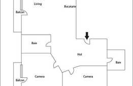 3 camere, in imobil nou, cu boxa si parcare incluse, 70 mp utili si 2 balcoane