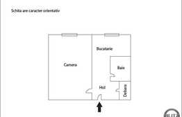 Apartament cu 1 camera, 34 mp, partial mobilat, zona Autogarii