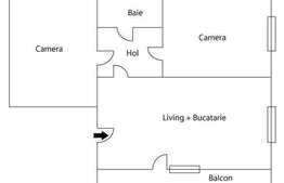 Vanzare 3 camere in  imobil NOU,  cu 60 mp TEREN, semifinisat