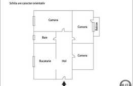 3 camere, decomandat, 61 mp, zona Hotel Royal