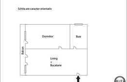Vanzare 2 camere, 43.12 mp plus balcon, zona usor accesibila, semifinisat!