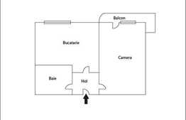 Apartament 1 camera, 42 mp, zona BILLA, etaj intermediar