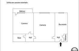 Vanzare 2 camere, priveliste frumoasa, 46 mp utili!