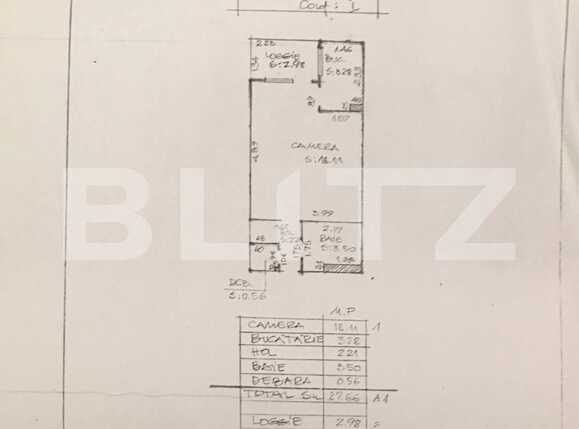 Garsonieră de vânzare Gheorgheni - 74995AV | BLITZ Cluj-Napoca | Poza1