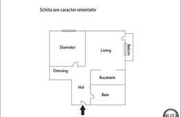 Vanzare 2 camere in zona usor accesibila, 44 mp, semifinisat!