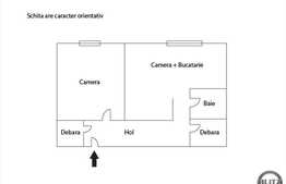 2 camere, 43 mp, decomandat, partial mobilat, zona Lidl, Baciu!
