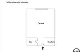 Apartament 1 camera de vanzare, decomandat, 22 mp utili, zona Real