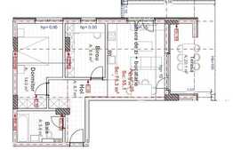 Oportunitate! Apartament 3 camere, 55.1 mp, terasa 20 mp, semifinisat, etaj intermediar, zona Vivo