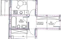Imobil nou! Apartament cu 2 camere, semifinisat, 44 mp, zona Apahida