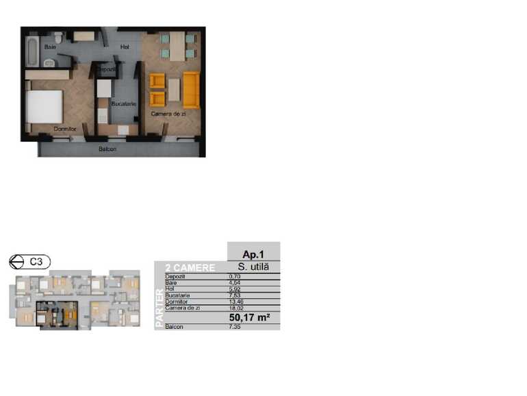 Apartament de vânzare 2 camere Floreşti - 75489AV | BLITZ Cluj-Napoca | Poza1