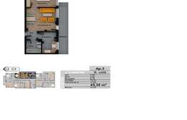 Apartament 2 camere, decomandat, 45.38 mp, gradina 50 mp