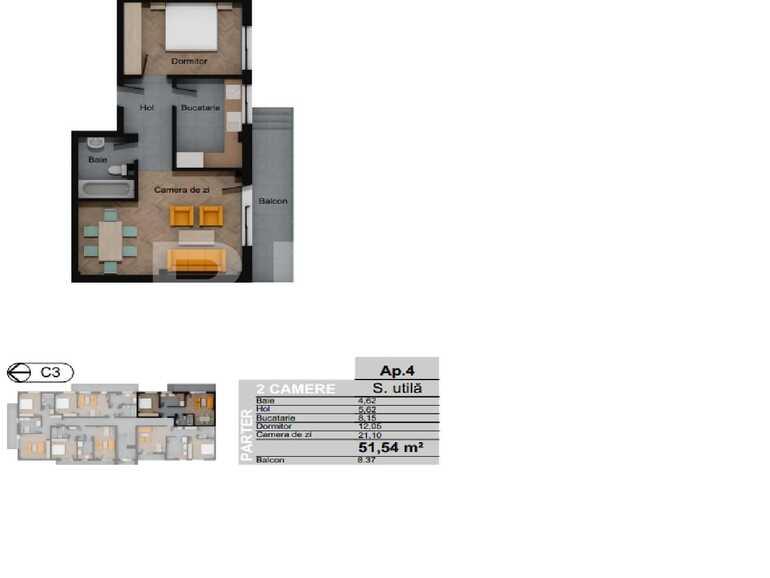 Apartament de vânzare 2 camere Floreşti - 75493AV | BLITZ Cluj-Napoca | Poza1