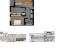 Apartament de 2 camere decomandat, CF, 56 mp, zona Terra