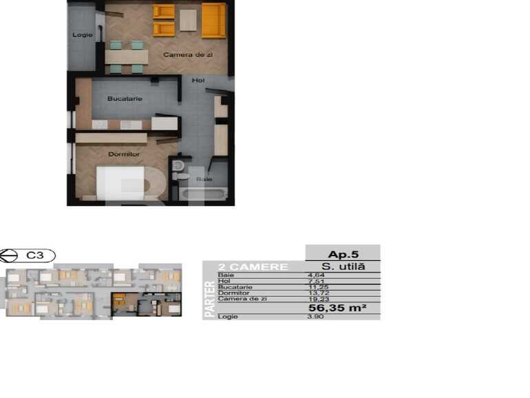 Apartament de vânzare 2 camere Floreşti - 75527AV | BLITZ Cluj-Napoca | Poza1