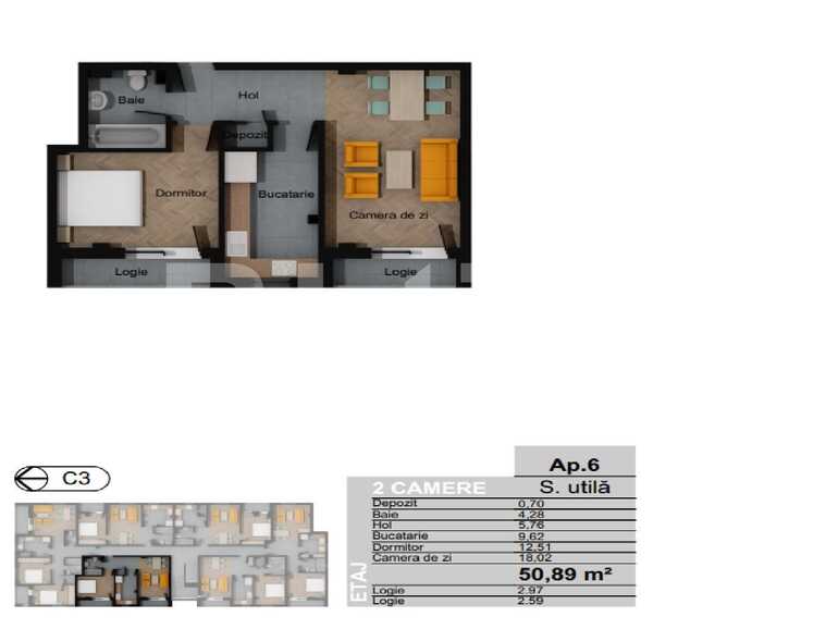 Apartament de vânzare 2 camere Floreşti - 75529AV | BLITZ Cluj-Napoca | Poza1