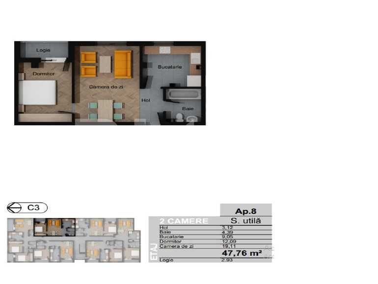 Apartament de vânzare 2 camere Floreşti - 75536AV | BLITZ Cluj-Napoca | Poza1