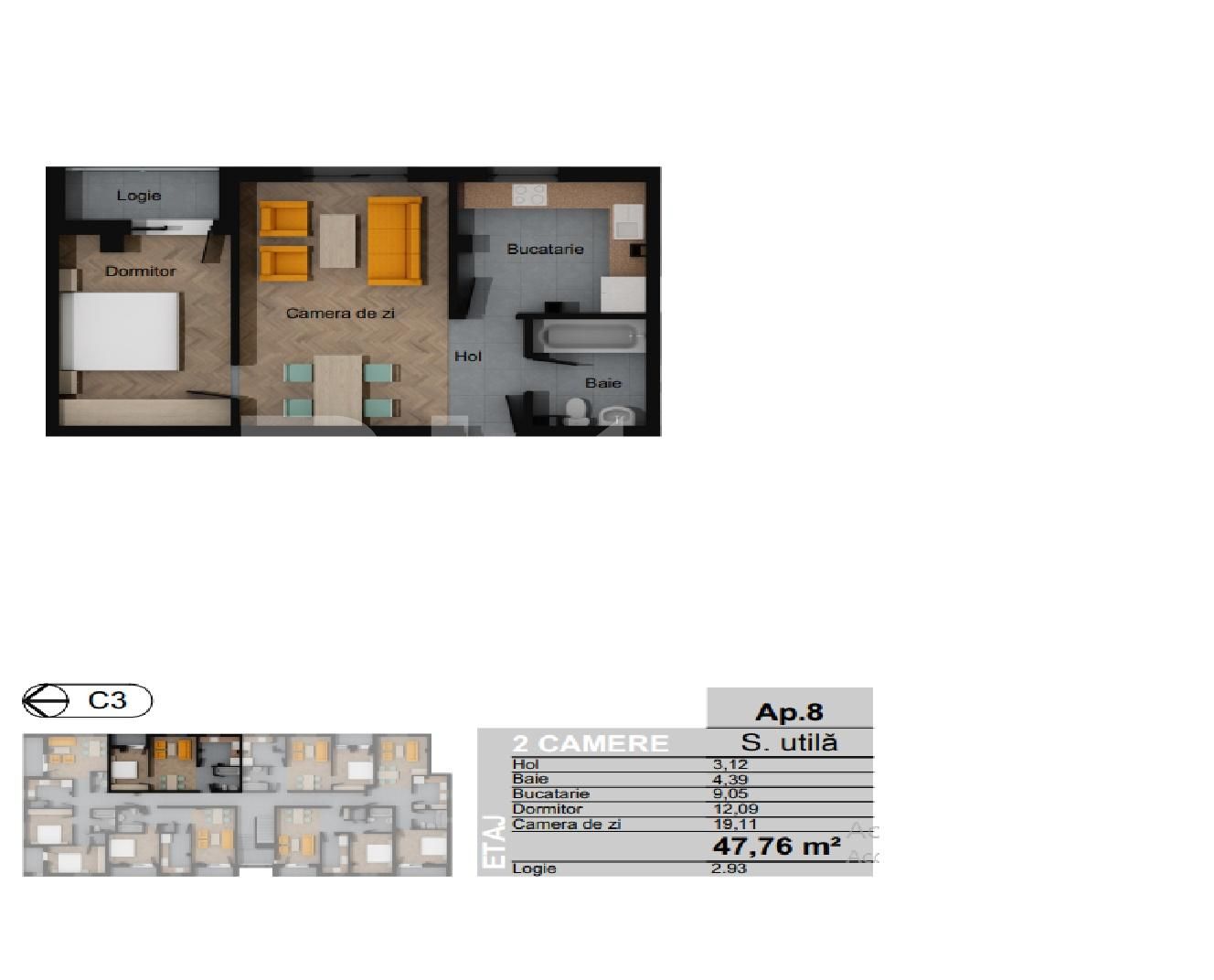 Apartament de vânzare 2 camere Floreşti - 75536AV | BLITZ Cluj-Napoca | Poza1