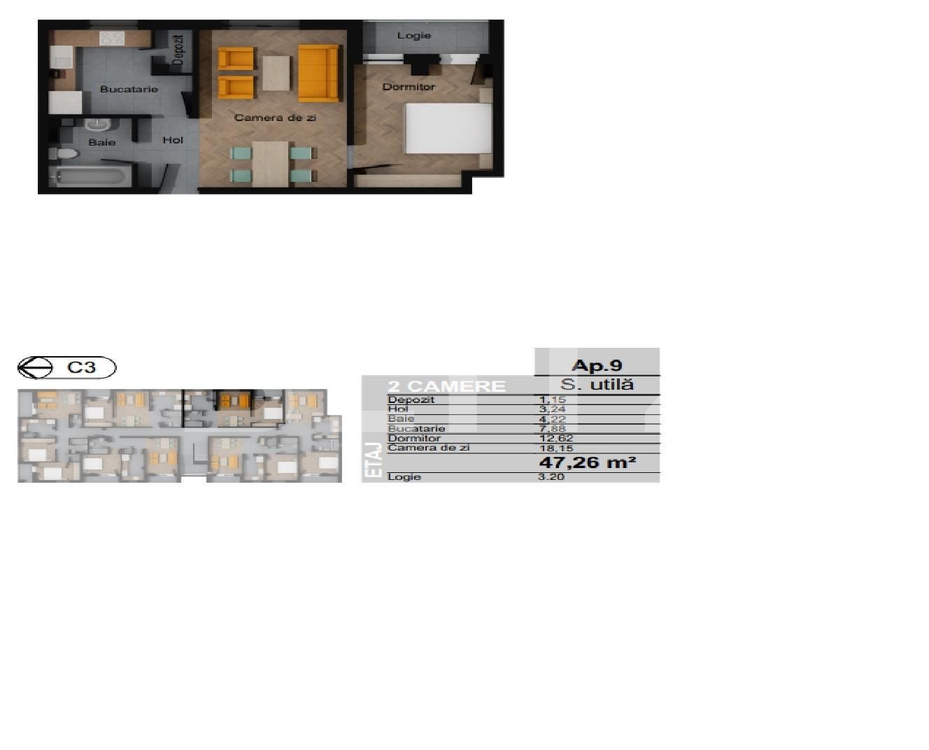 Apartament de vânzare 2 camere Floreşti - 75537AV | BLITZ Cluj-Napoca | Poza2