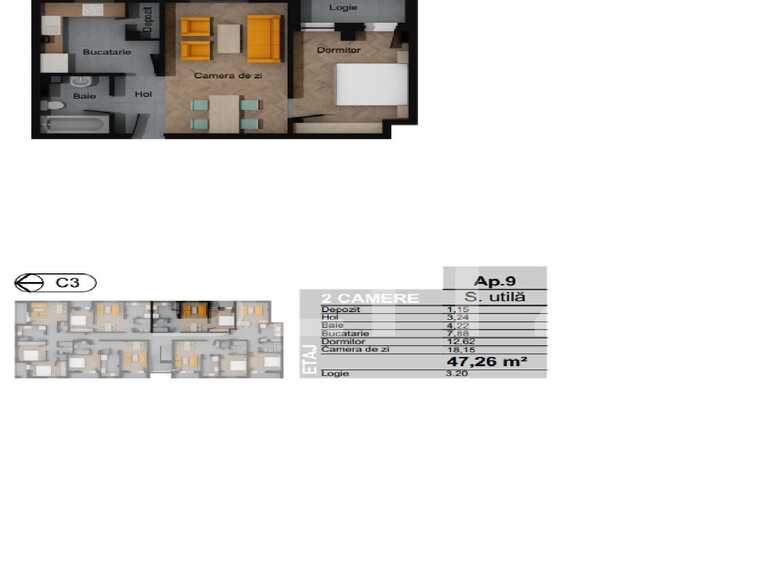 Apartament de vânzare 2 camere Floreşti - 75537AV | BLITZ Cluj-Napoca | Poza1