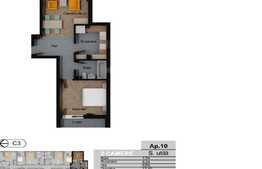 Apartament 2 camere decomandat, 53.25 mp, zona Terra