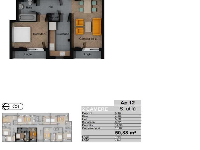 Apartament de vânzare 2 camere Floreşti - 75546AV | BLITZ Cluj-Napoca | Poza1