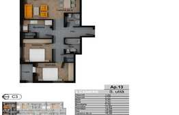 Apartament 3 camere decomandate, 72.77 mp, CF, zona Terra