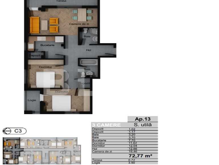 Apartament de vânzare 3 camere Floreşti - 75548AV | BLITZ Cluj-Napoca | Poza1