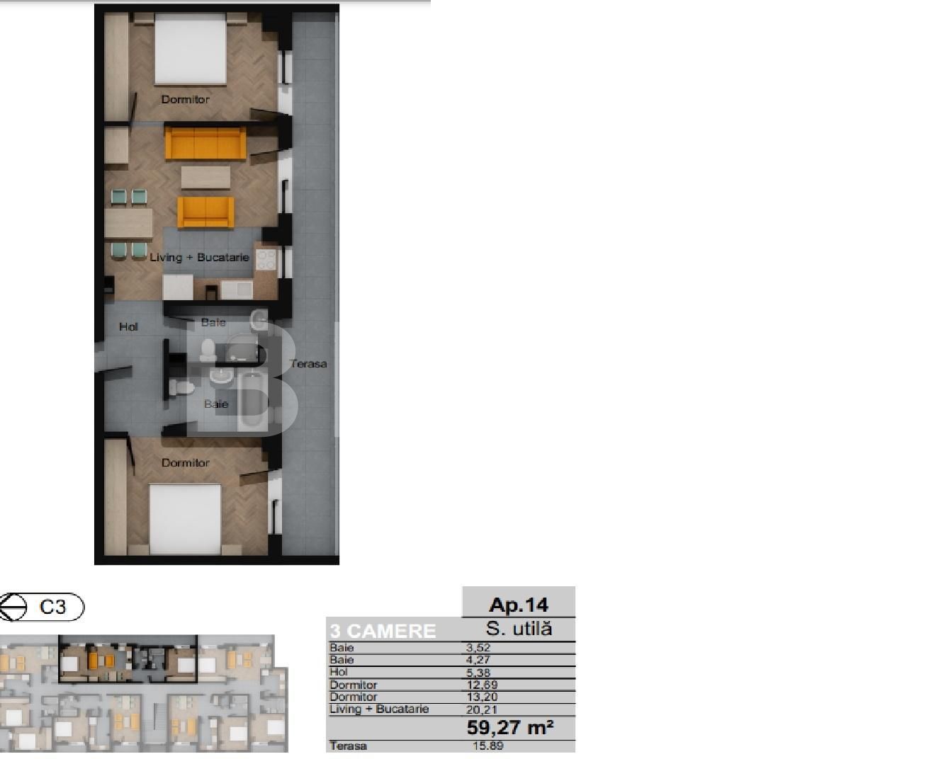 Apartament de vânzare 3 camere Floreşti - 75552AV | BLITZ Cluj-Napoca | Poza1