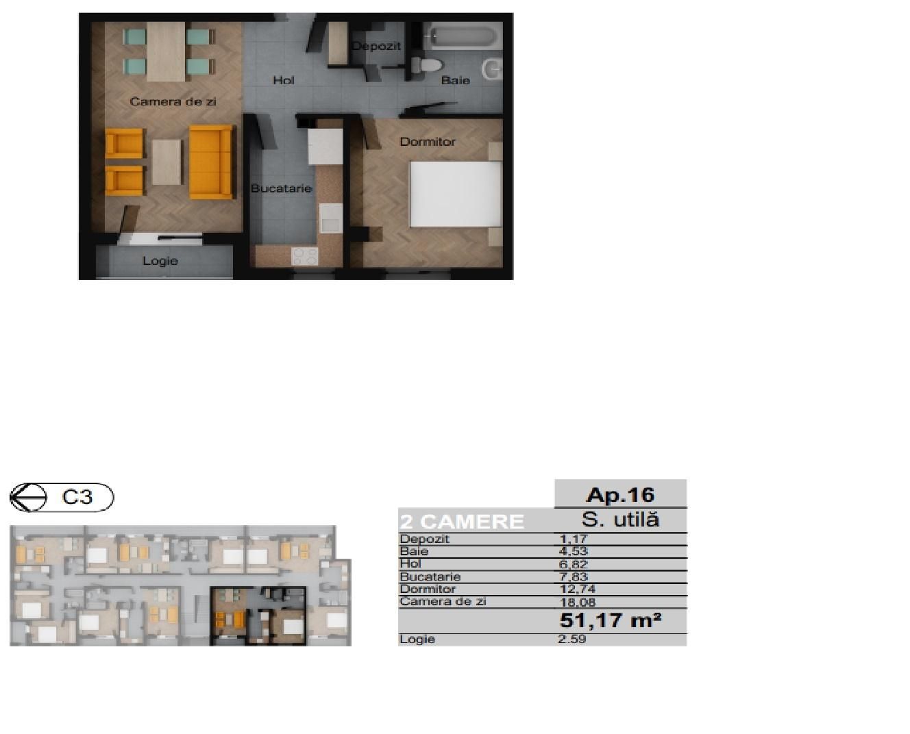 Apartament de vânzare 2 camere Floreşti - 75557AV | BLITZ Cluj-Napoca | Poza1