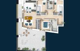 Apartament 4 camere, terasa 65 mp, bloc nou, Central