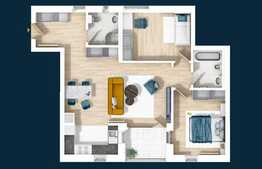 Apartament 3 camere, 72 mp, bloc nou, Central