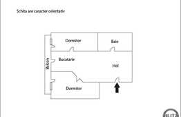 Vanzare 2 camere, decomandat, 52 mp, balcon, zona Florilor!