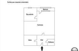 1 camera, 28 mp, etaj intermediar, zona strazii Bucegi