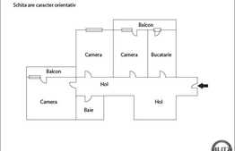 Apartament 3 camere decomandate, 64 mp utili, 2 balcoane, zona BIG