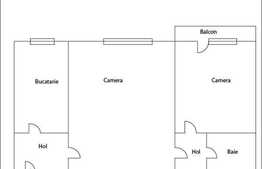 2 camere clasic finisat, zona Piata Flora!