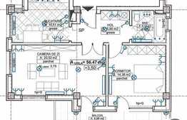 Apartament 2 camere decomandate, 56,47 mp utili, semifinisat, garaj optional