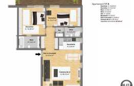 Vanzare 3 camere, 85 mp utili, zona Oncos, terasa 12 mp plus gradina, garaj